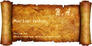 Marlep Anton névjegykártya